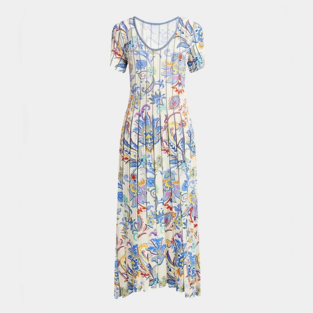 $2,350 Etro paisley pleated Knit Midi Dress - Picture 3 of 13